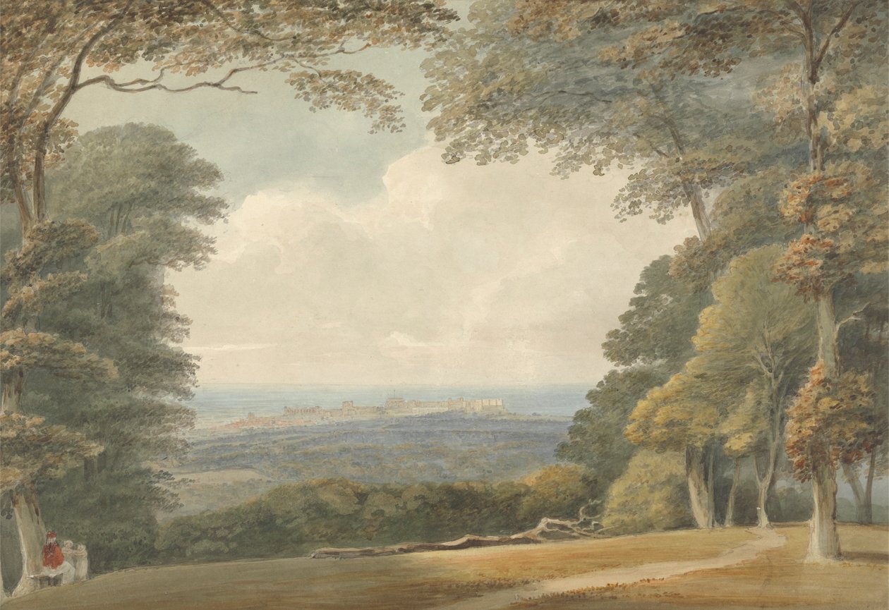 Fjernsyn over Windsor Castle af Samuel Davis