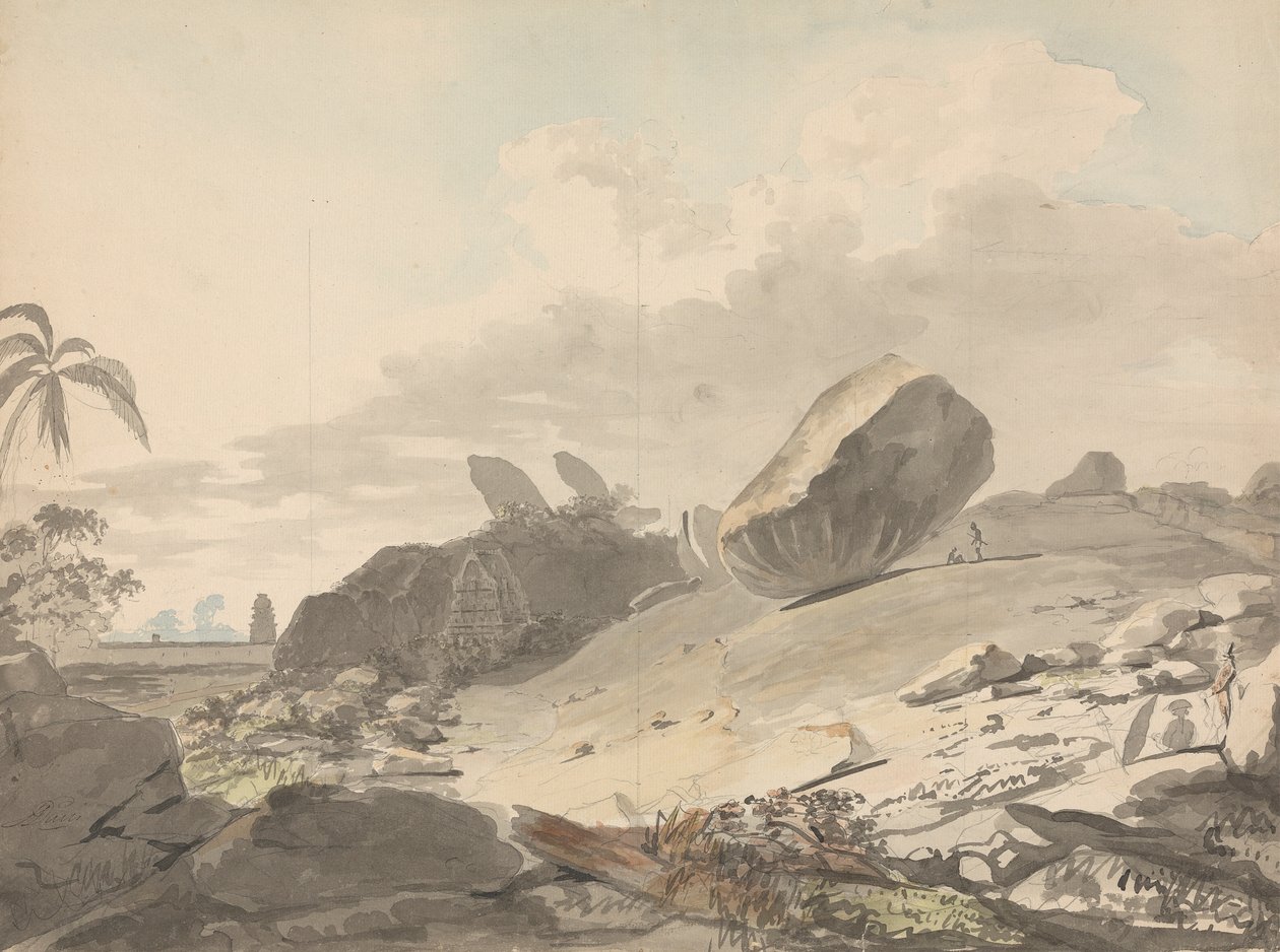 De syv pagoder, Mamallapuram af Samuel Davis