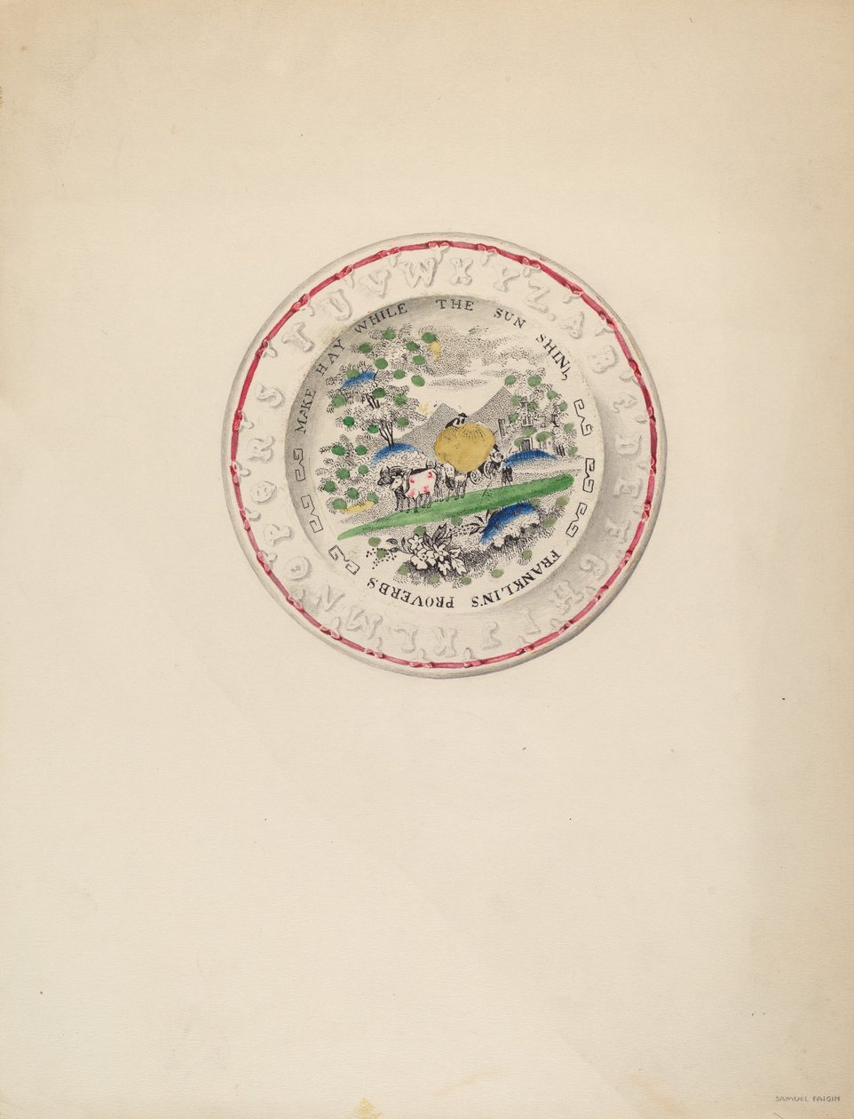 Plade, 19351942. af Samuel Faigin