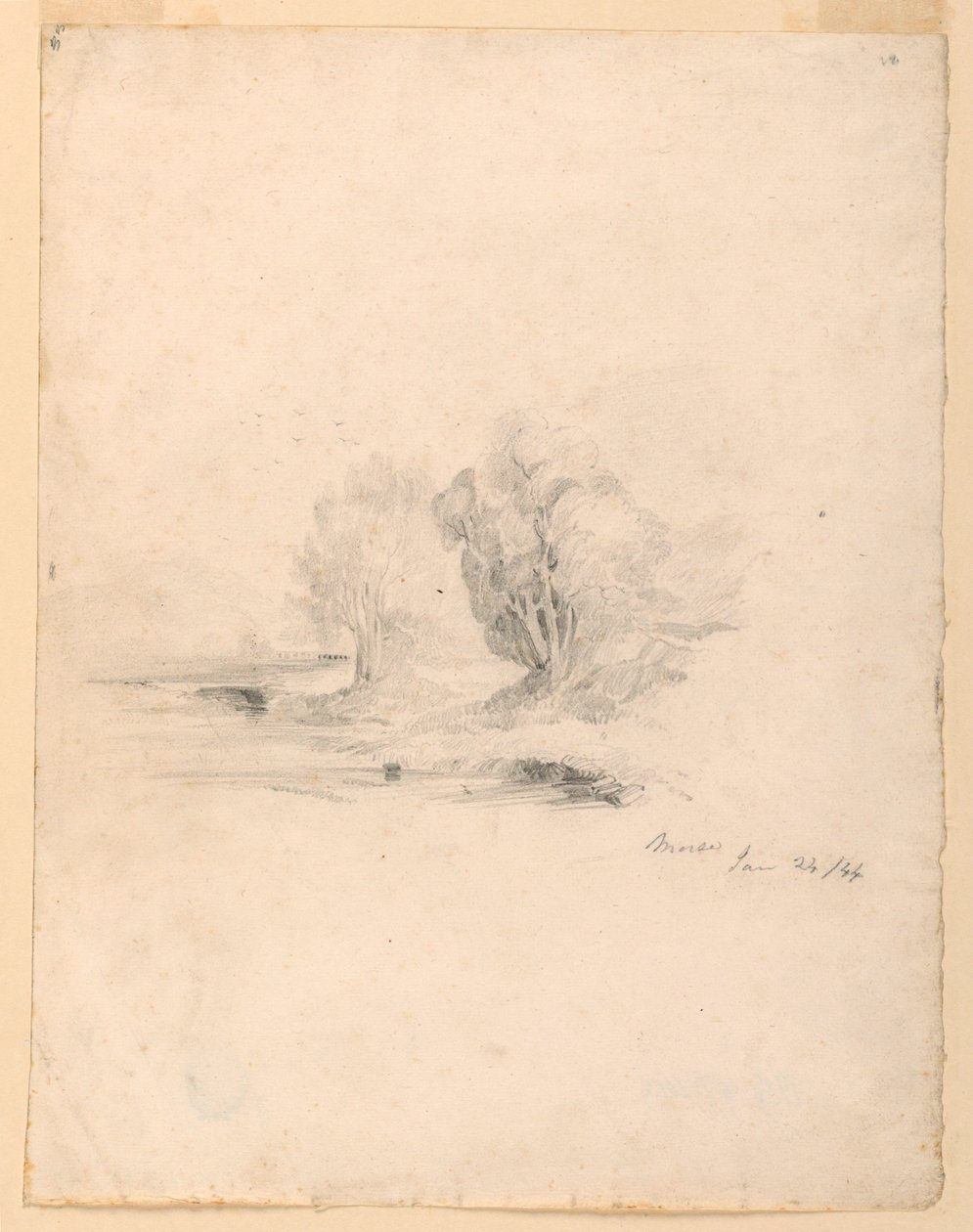 Bæk og træer af Samuel Finley Breese Morse