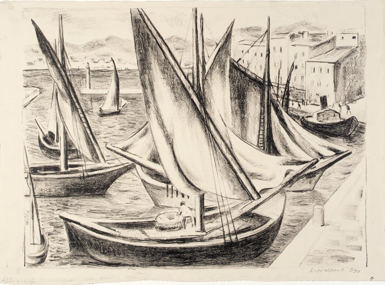 Både, St. Tropez af Samuel Halpert