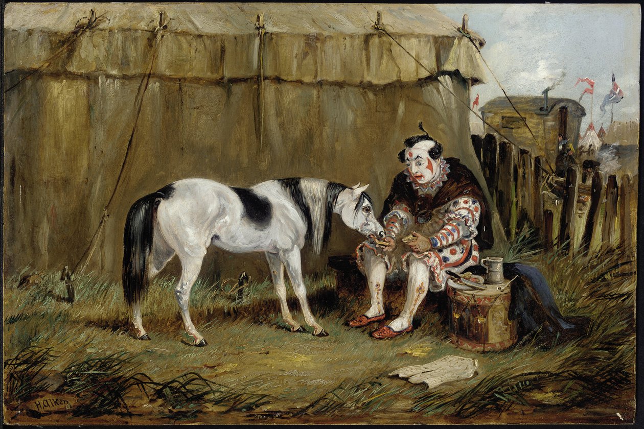 Cirkus, Pony og Klovn af Samuel Henry Alken