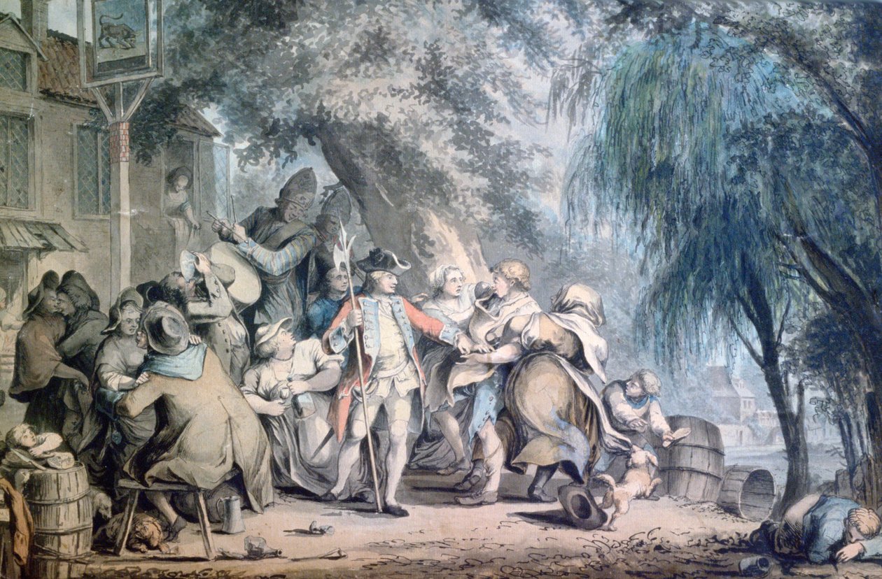 Rekrutteringssergenten, 1700-tallet af Samuel Hieronymous Grimm