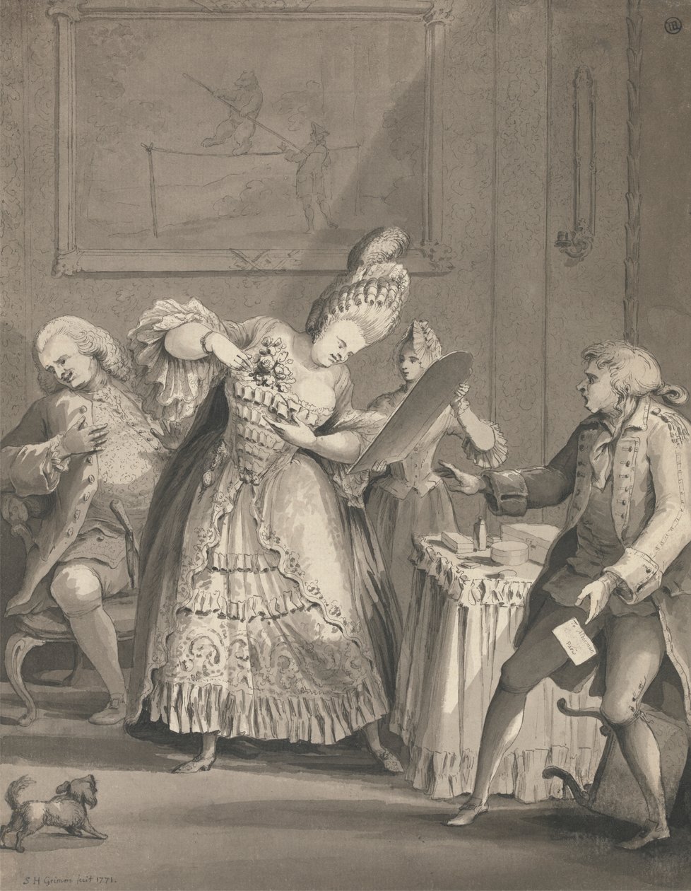Den engelske dame i Paris af Samuel Hieronymus Grimm