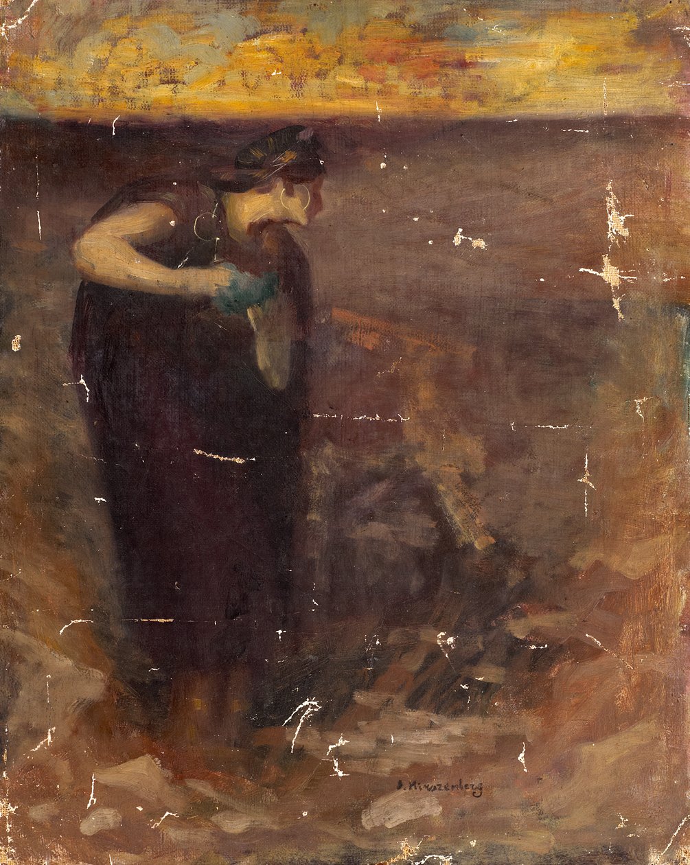 Studie af kvindefigur (olie på lærred) af Samuel Hirszenberg