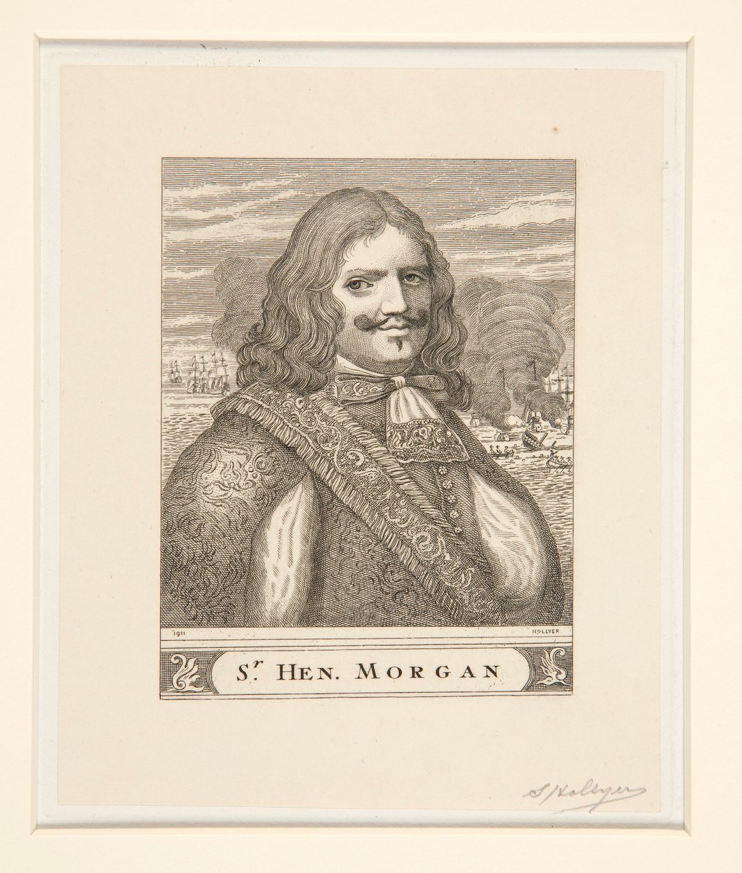 Portræt af Sir Henry Morgan af Samuel Hollyer