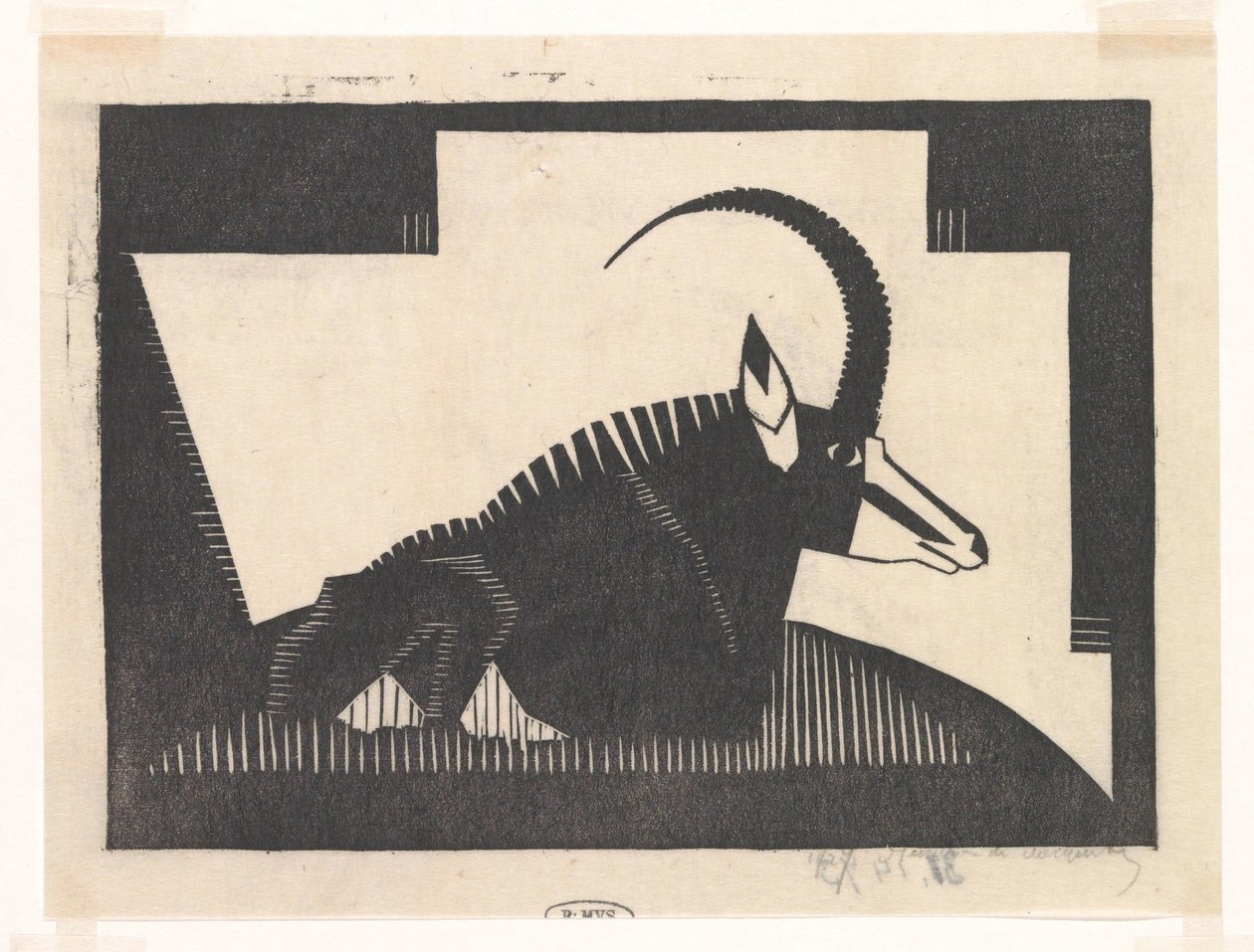 Sabelantilope af Samuel Jessurun de Mesquita (signed by artist)