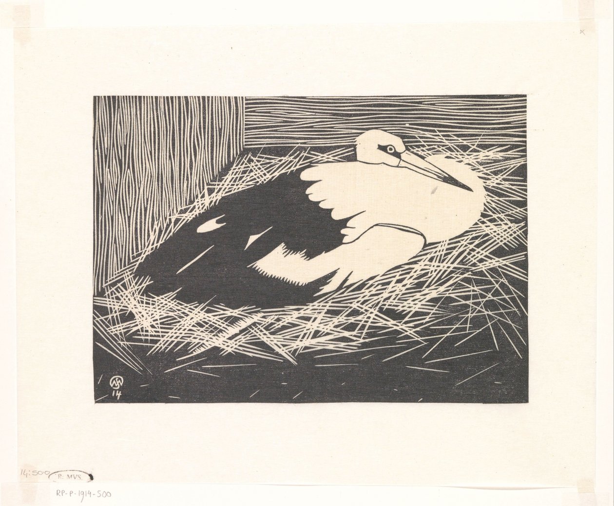 Hvid Stork (Magoear Stork) af Samuel Jessurun de Mesquita