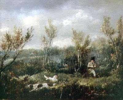 Fasanskydning (olie på lærred) af Samuel John Egbert Jones