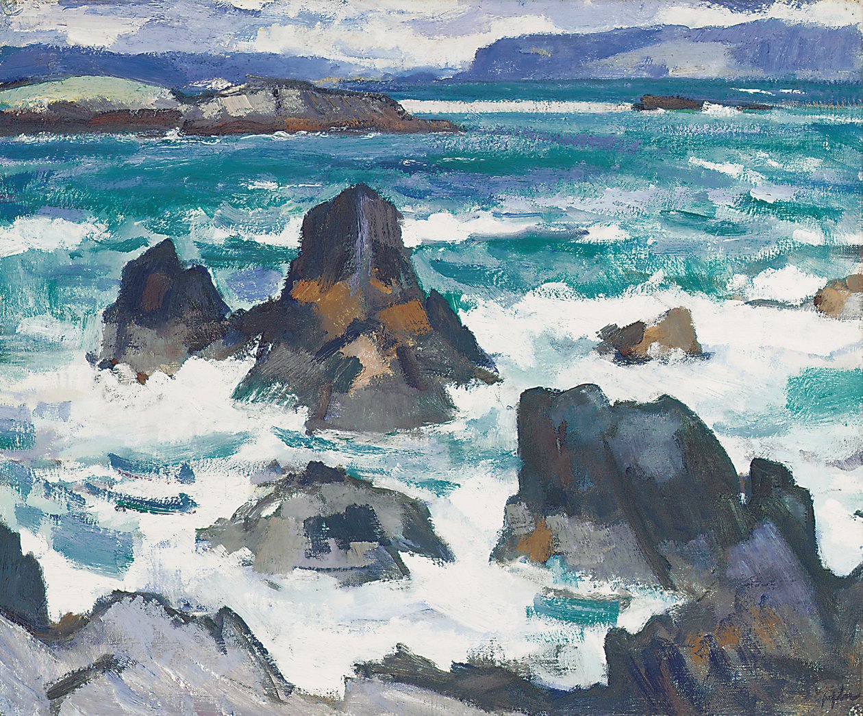 En hård dag, Iona af Samuel John Peploe