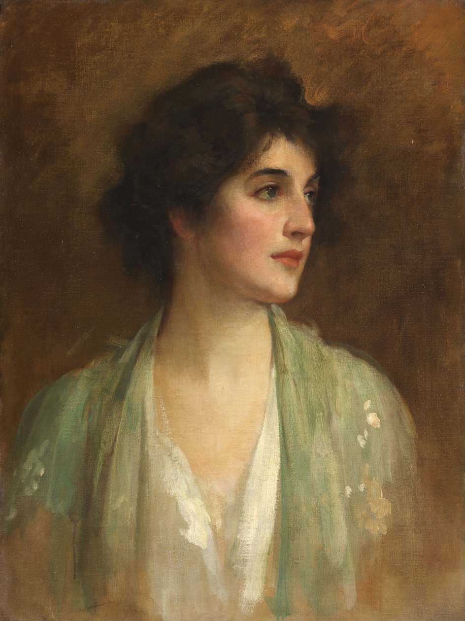 Det grønne sjal af Samuel Luke Fildes