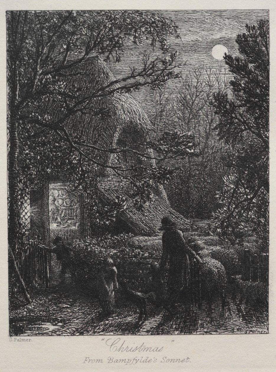 Jul, der folder det sidste får, 1850. af Samuel Palmer
