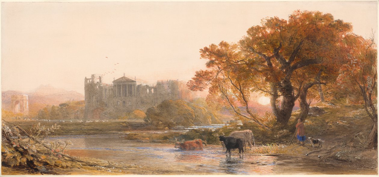 Aften i Italien - den øde villa af Samuel Palmer