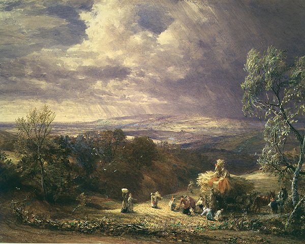 Høst (gouache) af Samuel Palmer