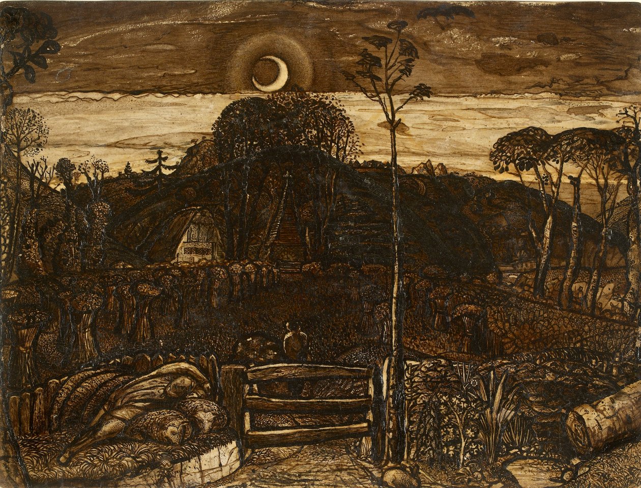 Late Twilight, 1825 af Samuel Palmer