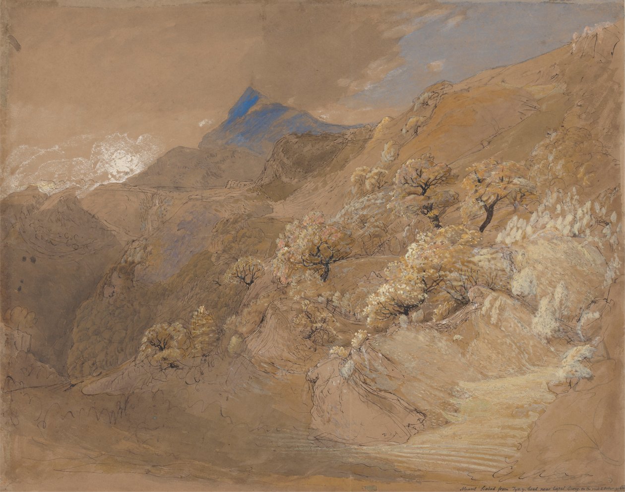 Mount Siabod fra Tyn-y-Coed nær Capel Curig af Samuel Palmer