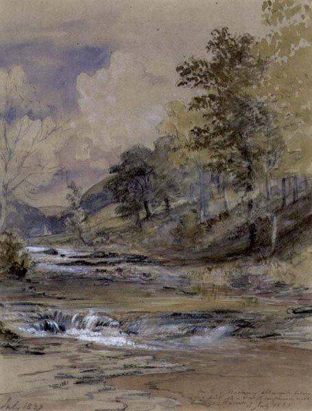 Ved floden Machwy, Wales af Samuel Palmer
