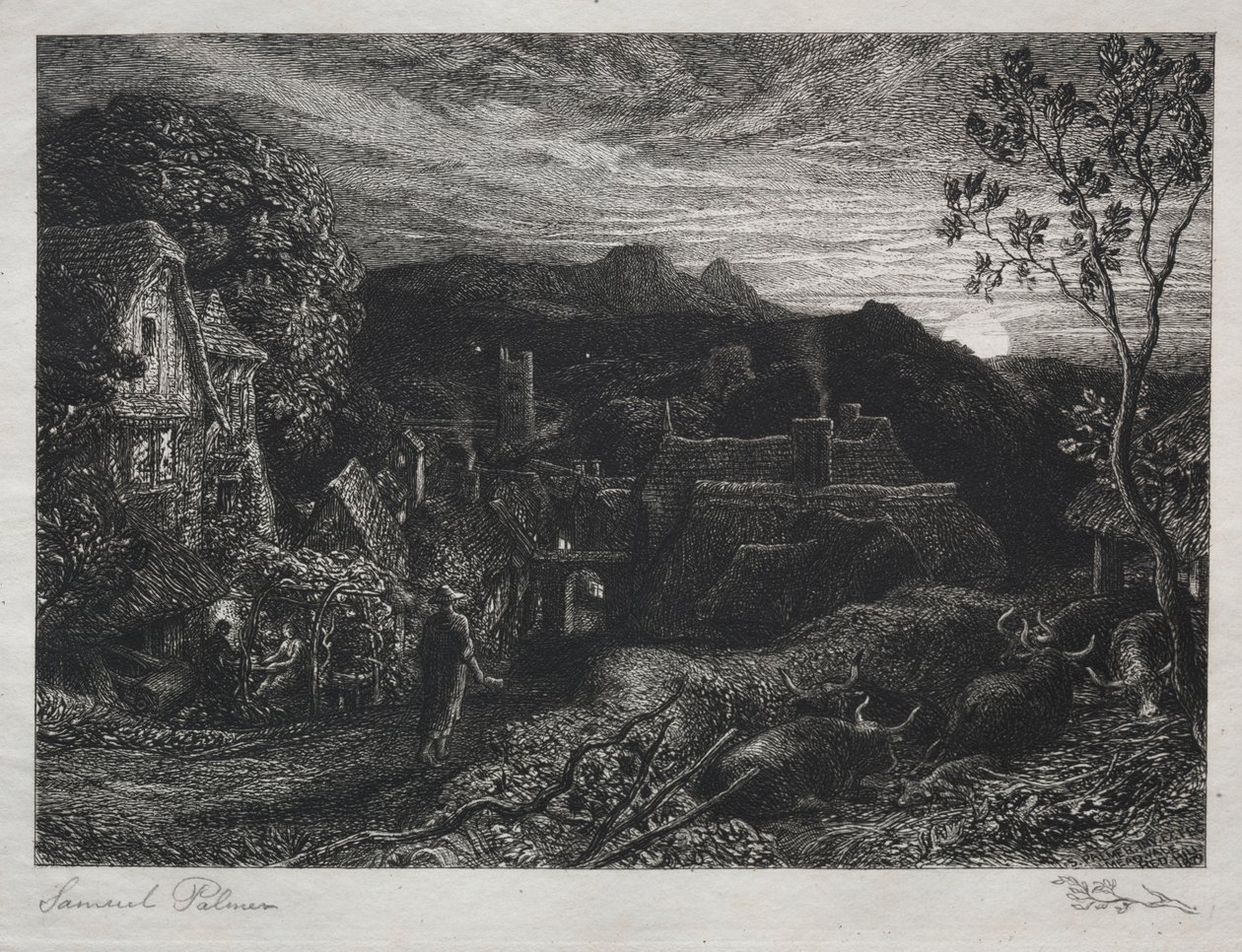 Klokkeren, 1879. af Samuel Palmer