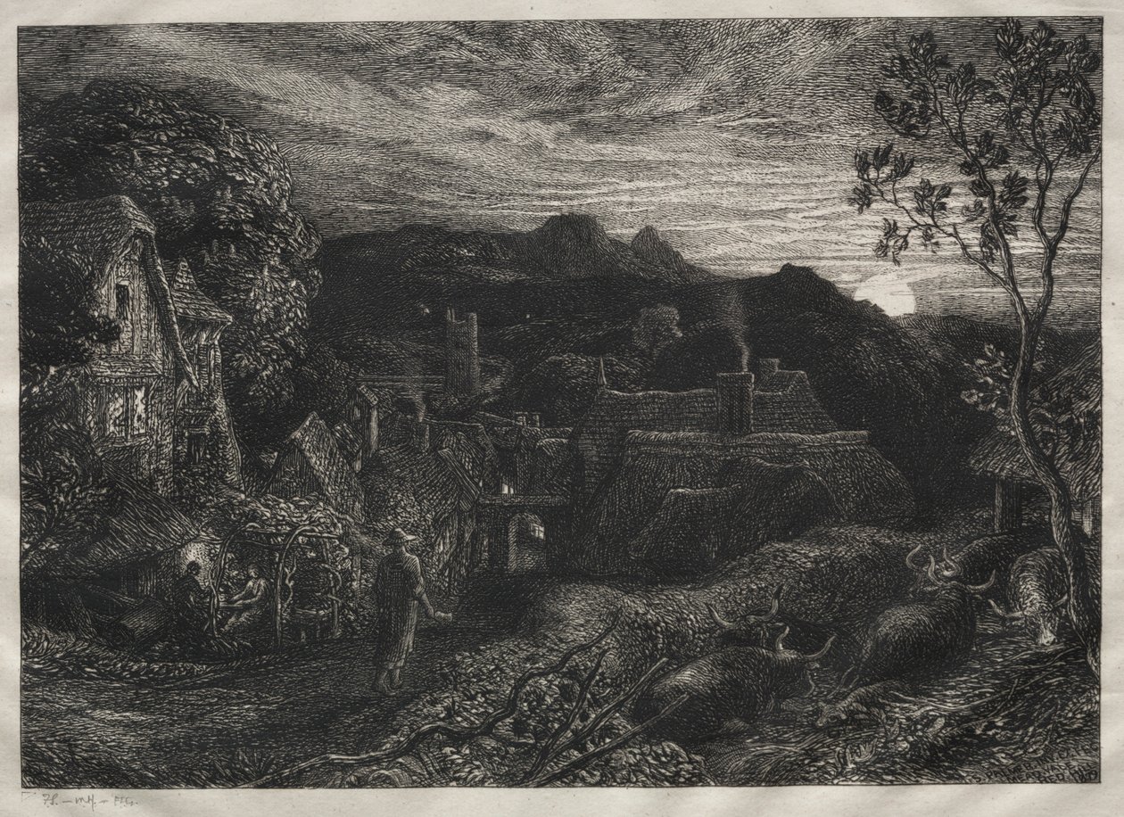 Klokkeren, 1879. af Samuel Palmer