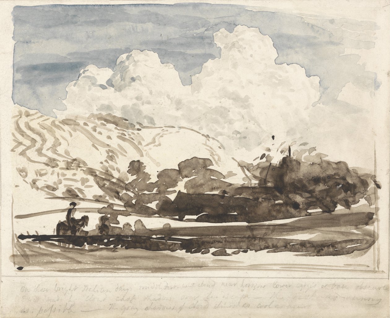 The Bright Cloud (w/c på papir) af Samuel Palmer