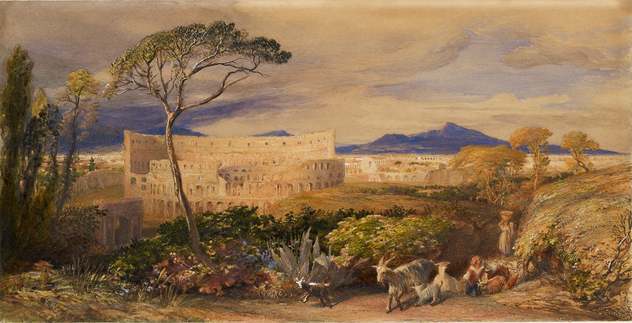 Colosseum og Alban Mount, c1843 af Samuel Palmer