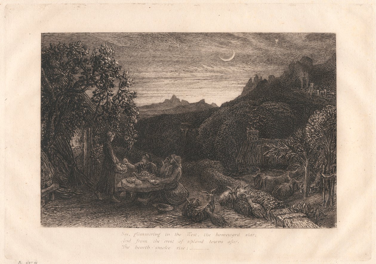 The Homeward Star af Samuel Palmer