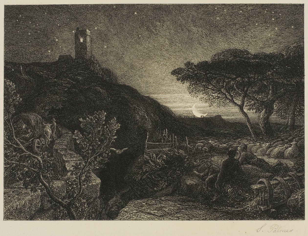 Det Ensomme Tårn af Samuel Palmer