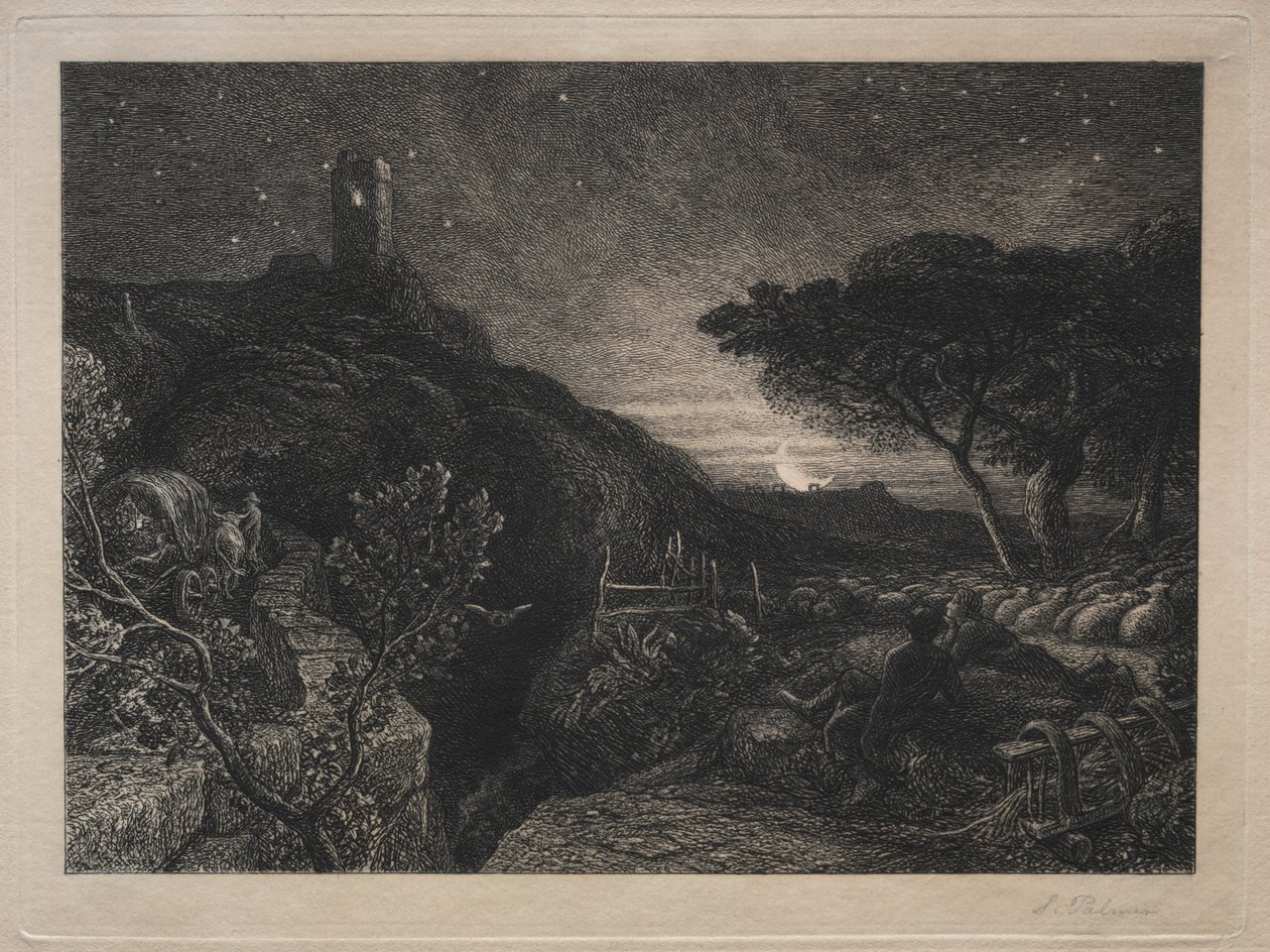 Det Ensomme Tårn. af Samuel Palmer