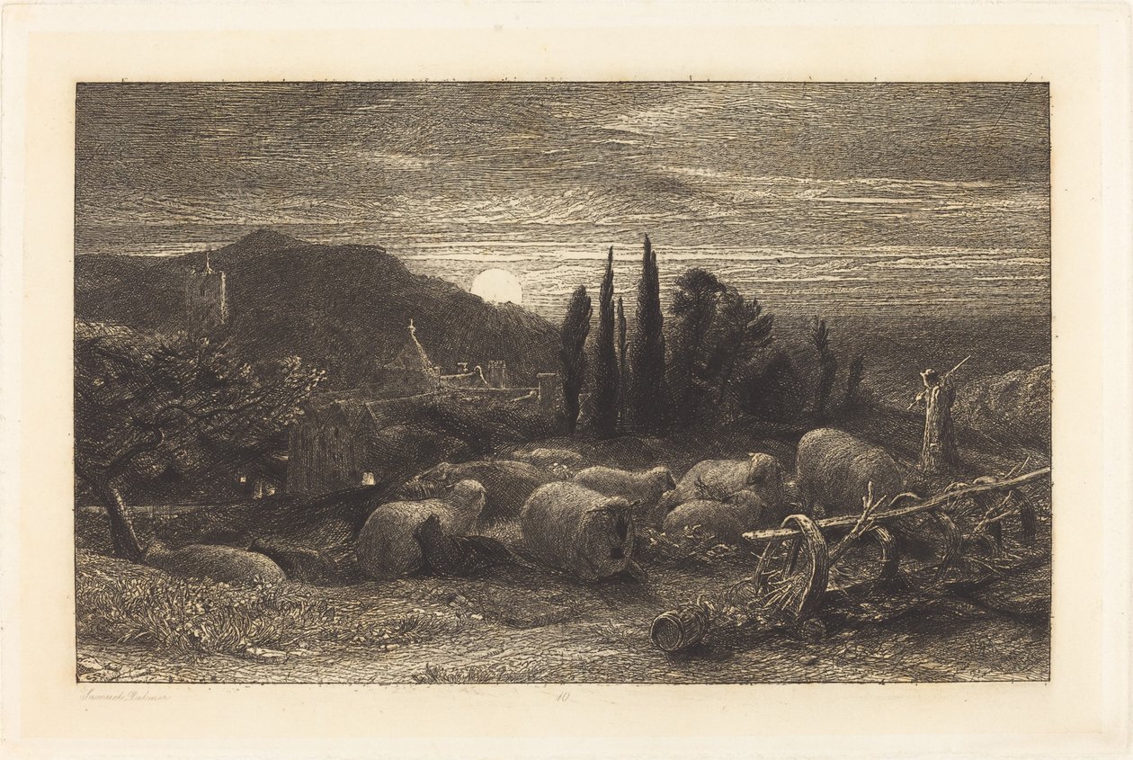 Den stigende måne af Samuel Palmer