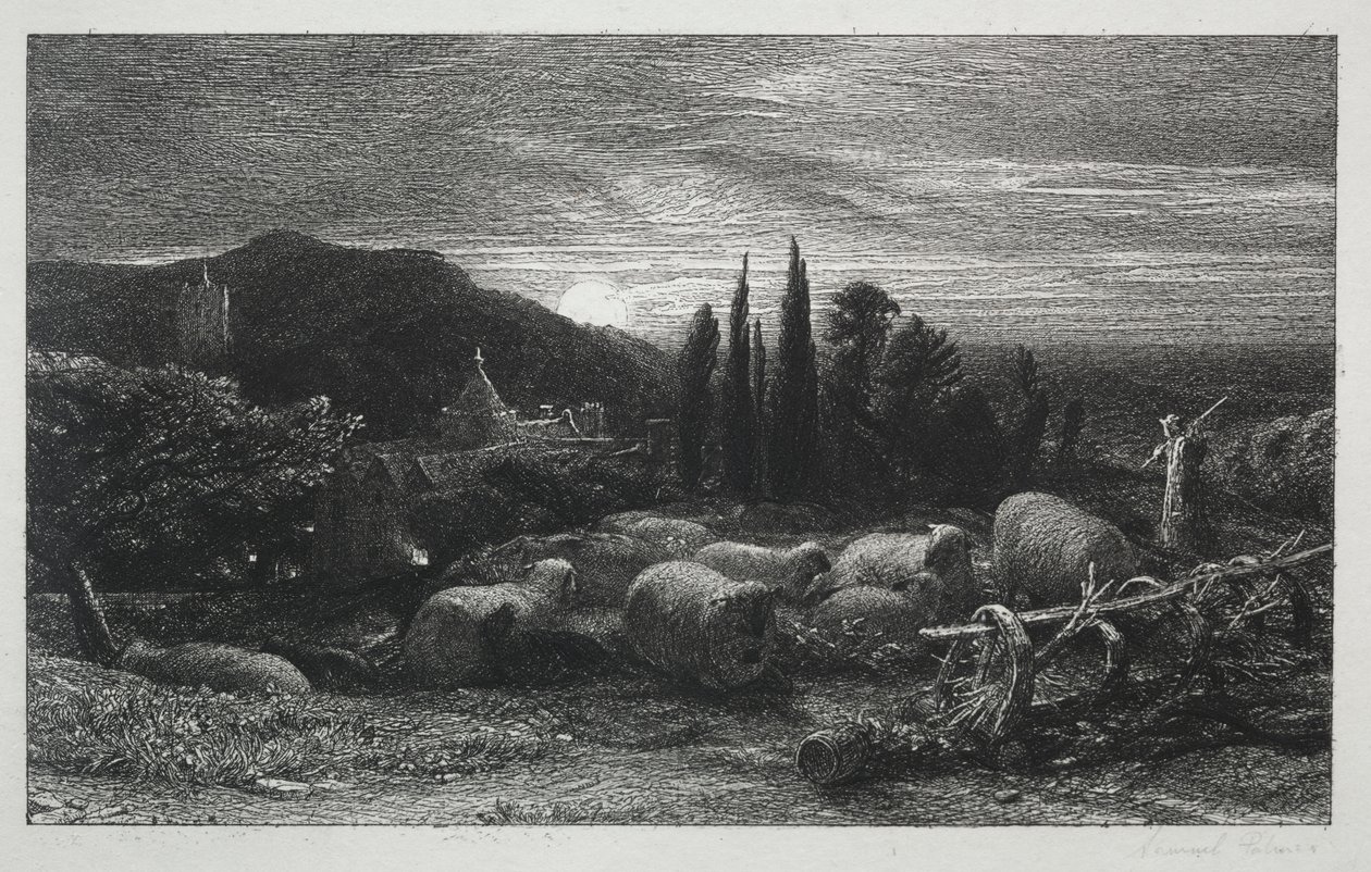 Den stigende måne af Samuel Palmer