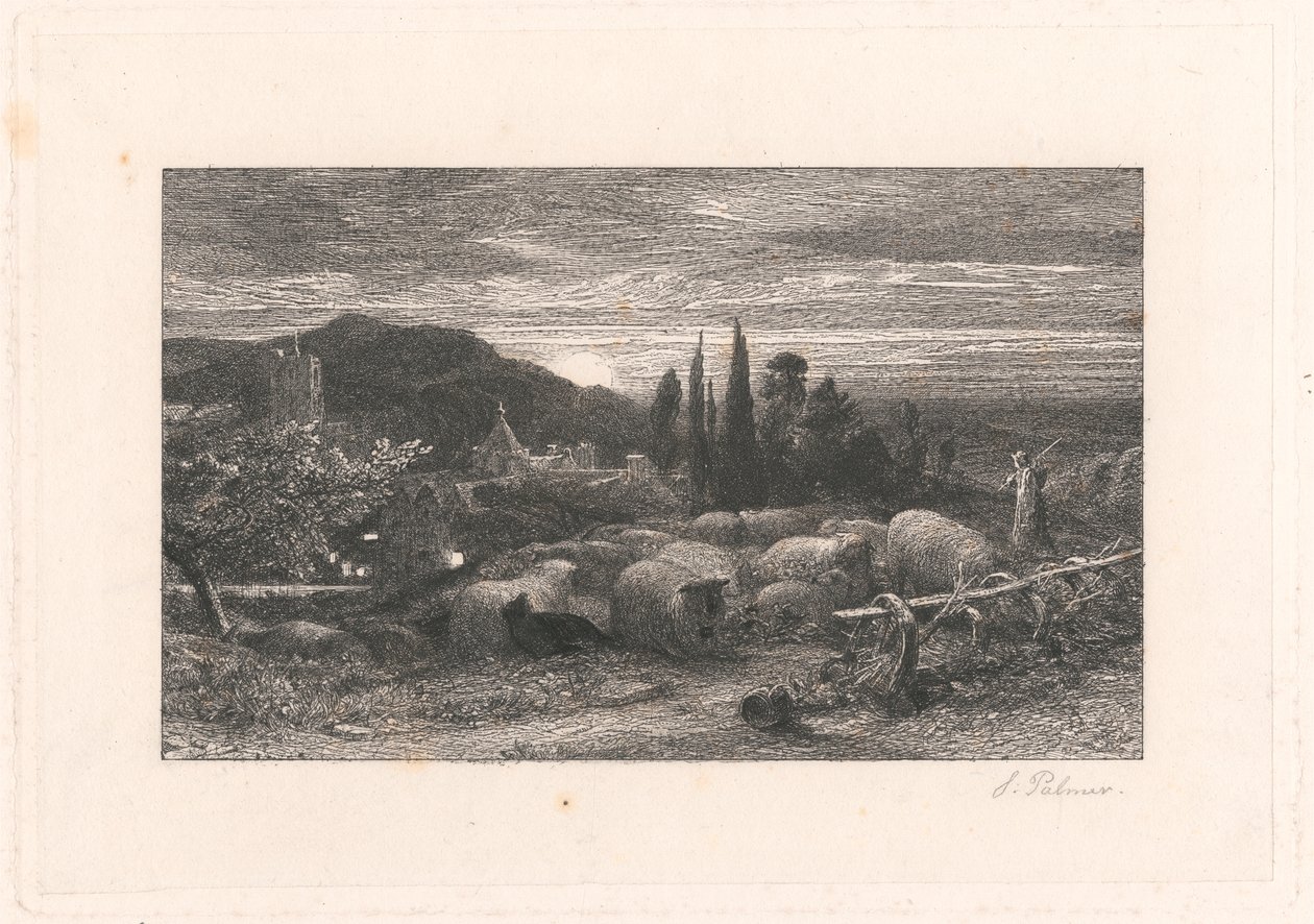 Den stigende måne af Samuel Palmer