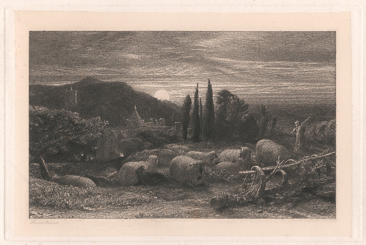 Den stigende måne af Samuel Palmer