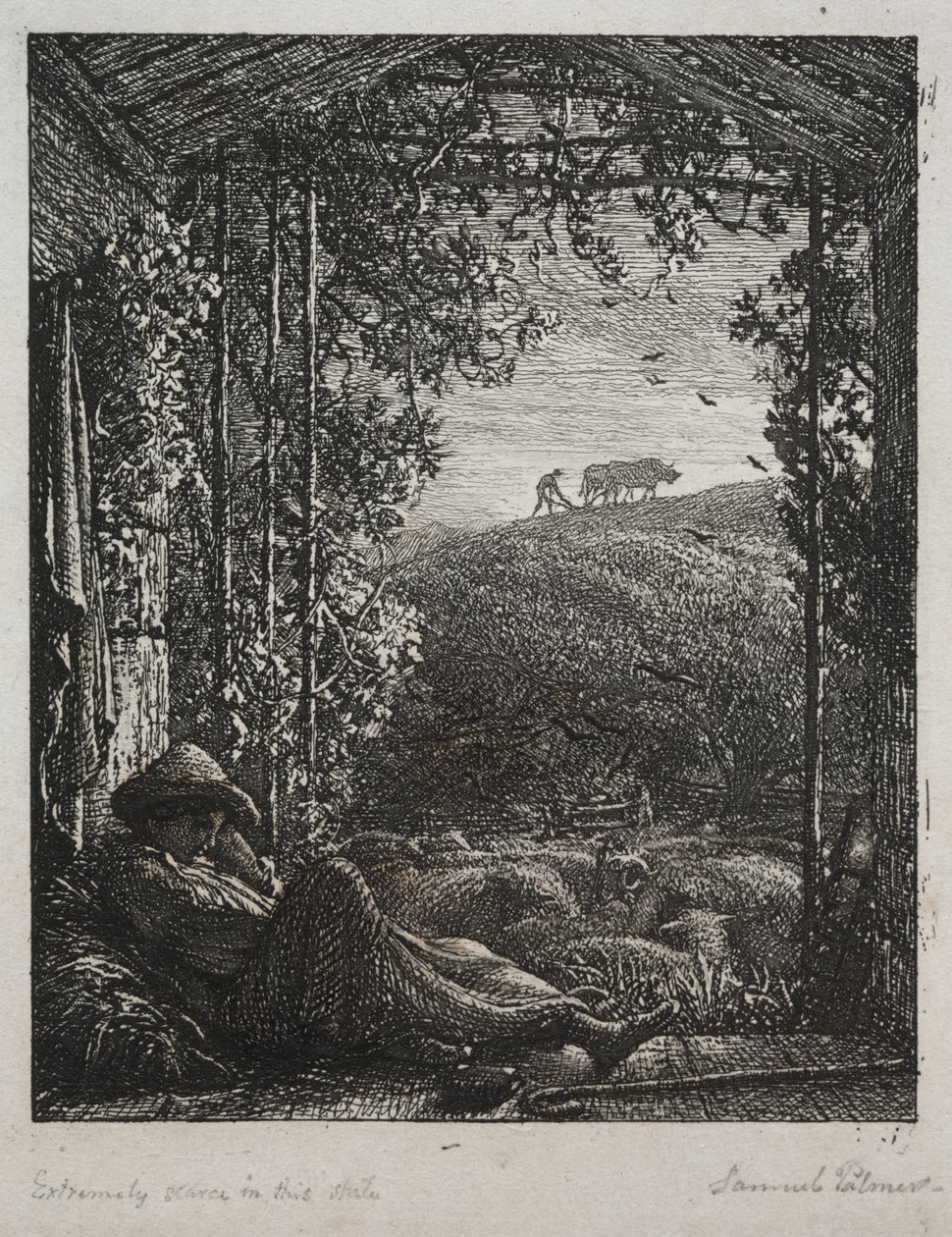 Den sovende hyrde af Samuel Palmer