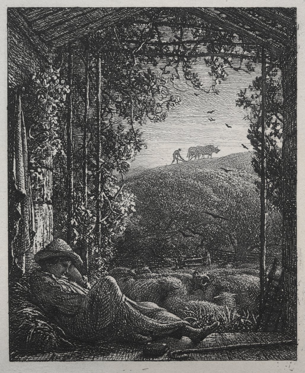 Den sovende hyrde af Samuel Palmer