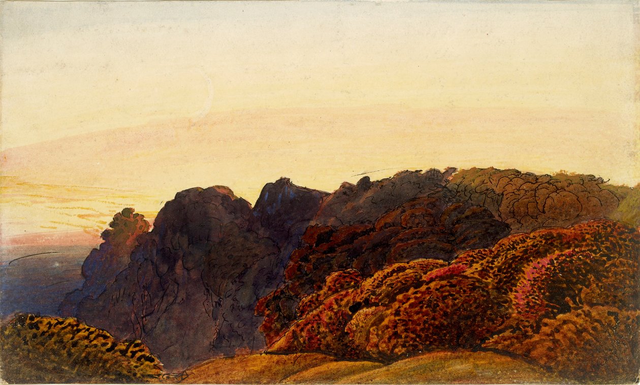 Yellow Twilight, c1830 af Samuel Palmer