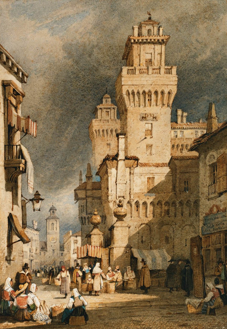 Ferrara, Italien, af Samuel Prout