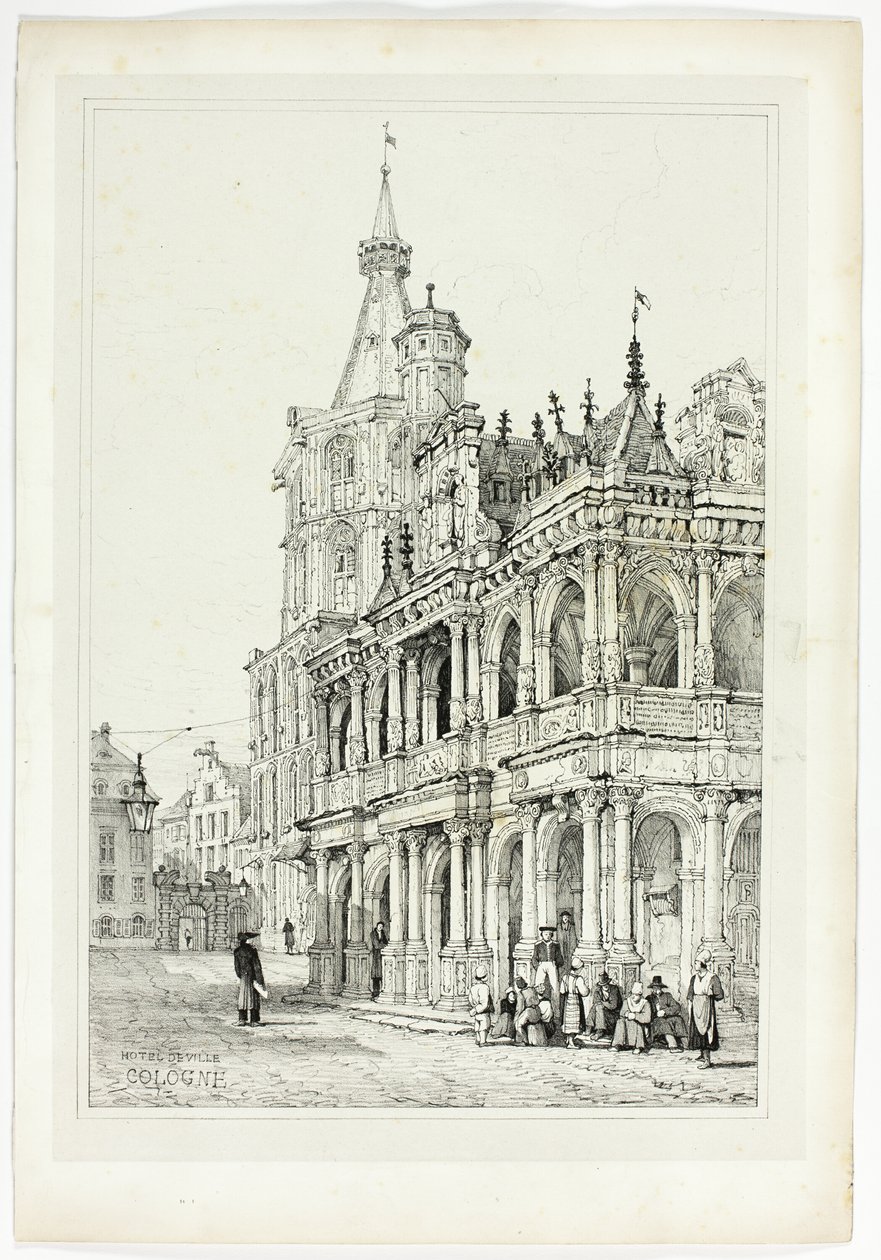 Hotel de Ville, Cologne af Samuel Prout
