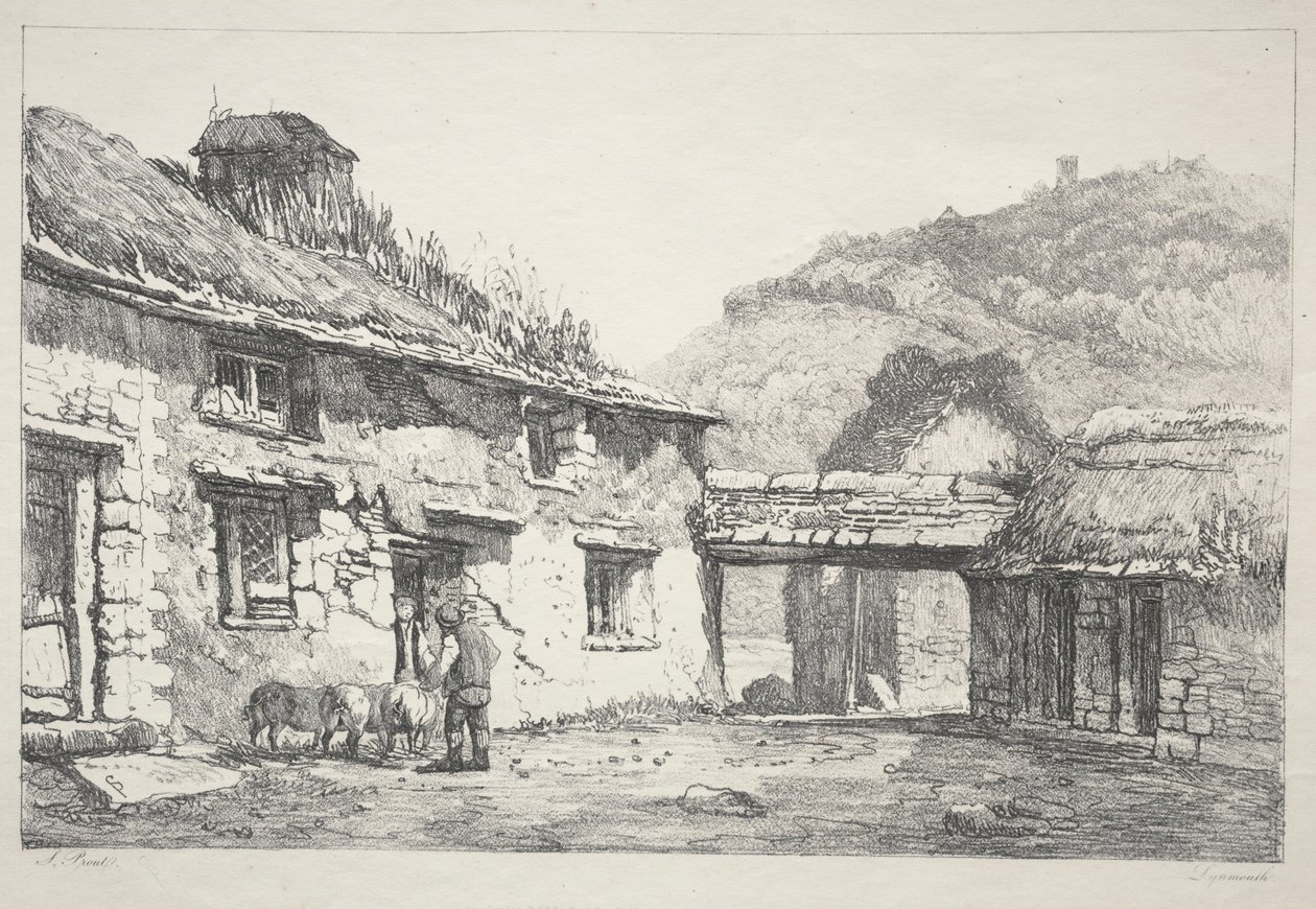 Lynmouth, 1819. af Samuel Prout