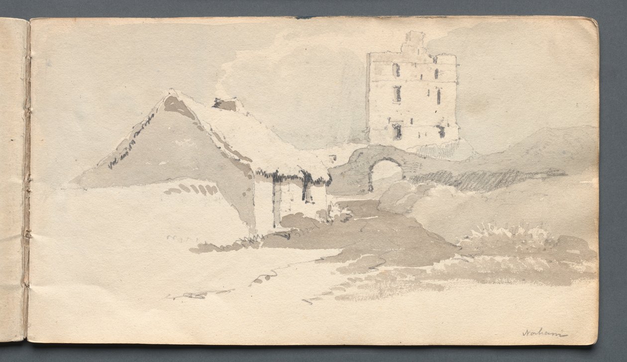 Skitsebog: Norham af Samuel Prout