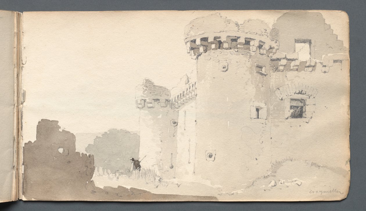 Skitsebog: Ruined Castle, 1814. af Samuel Prout
