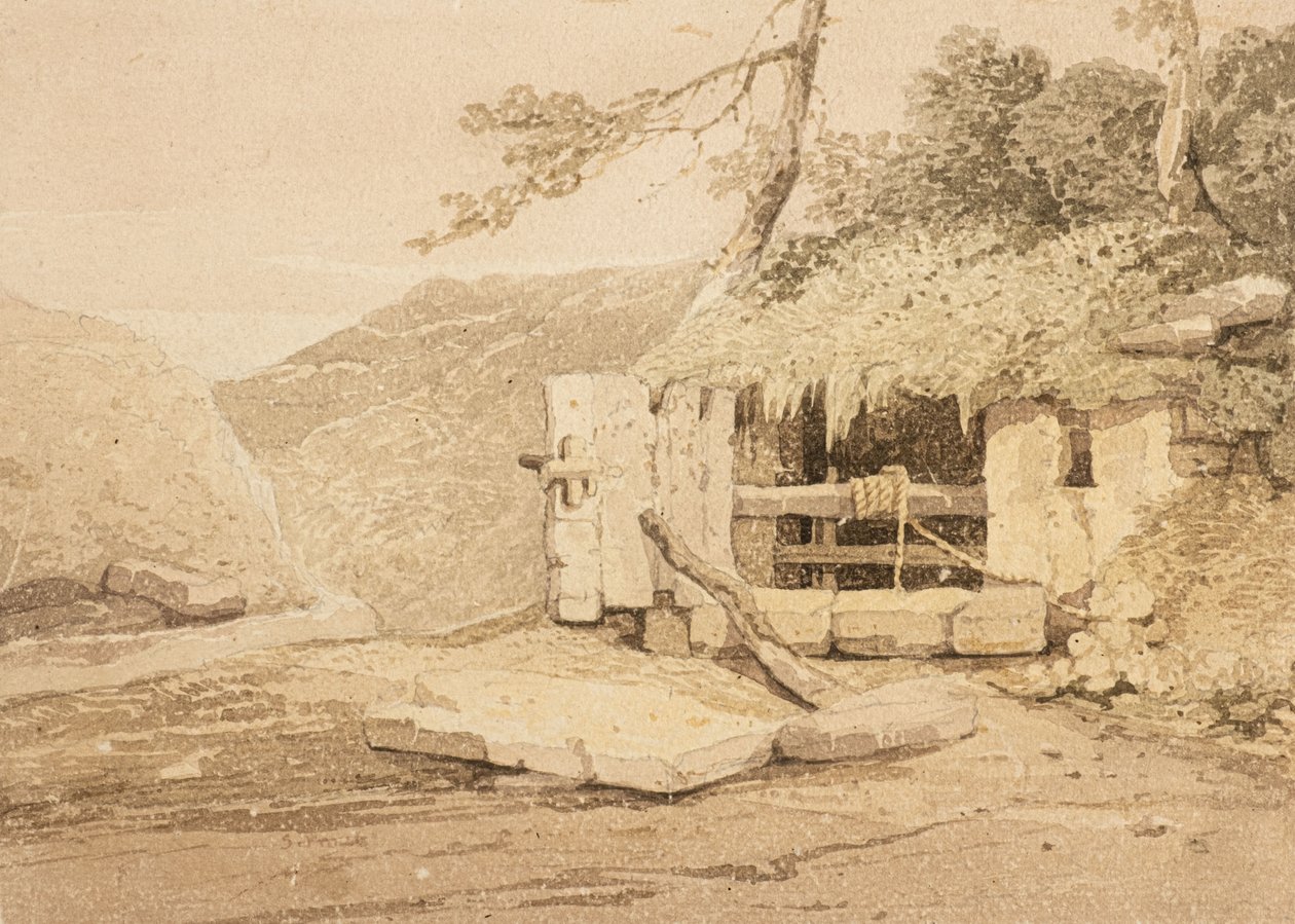 Brøndhoved (akvarel) af Samuel Prout