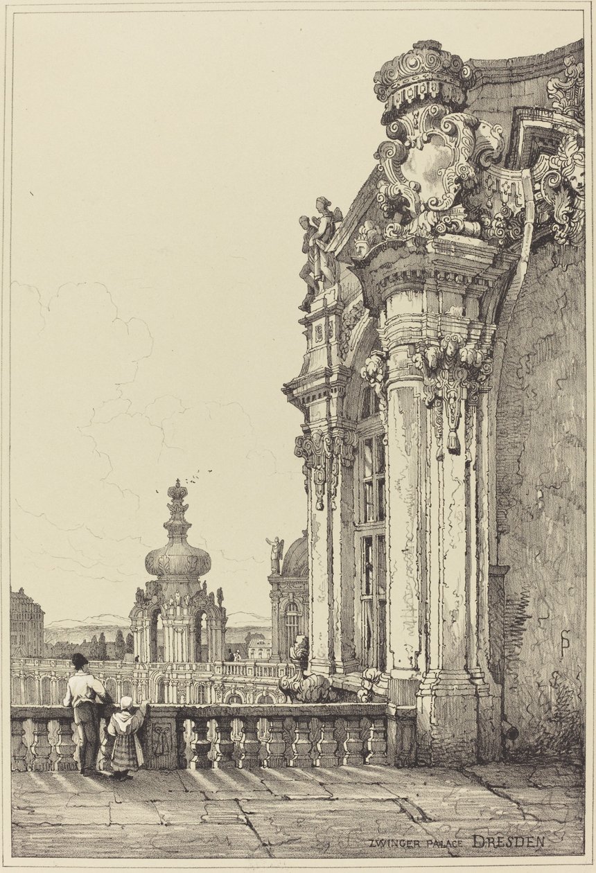 Zwinger Palace, Dresden af Samuel Prout