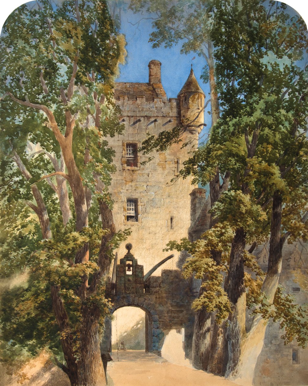 Cawdor Castle (akvarel) af Samuel Read
