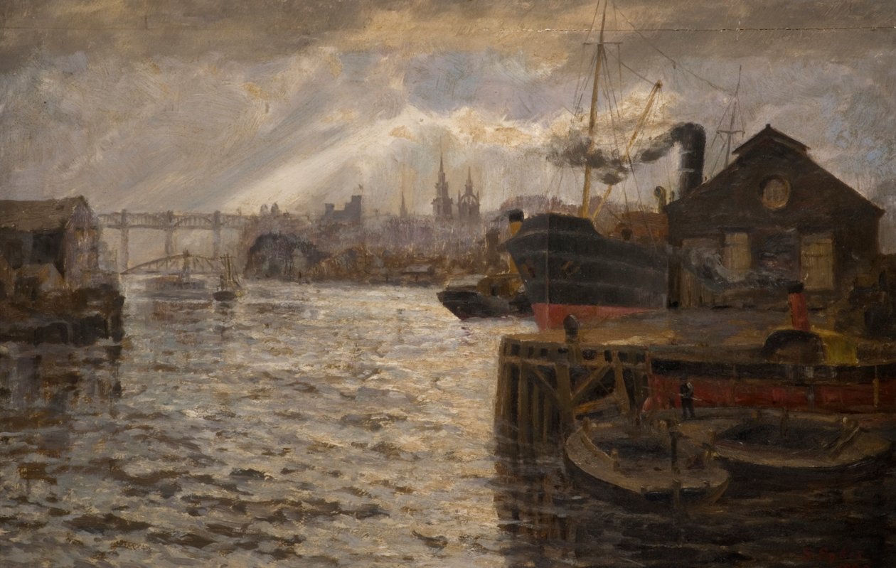 The Tyne with High Level Bridge, 1920 af Samuel Sykes