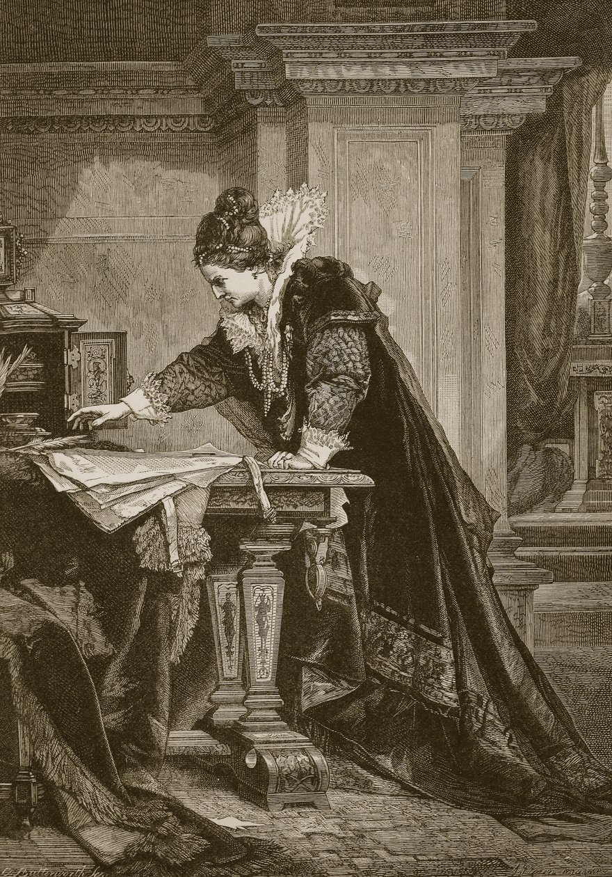 Dronning Elizabeth underskriver Mary Queen of Scots
