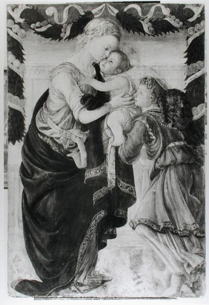 Jomfruen og barnet med en engel (panel) af Sandro Botticelli