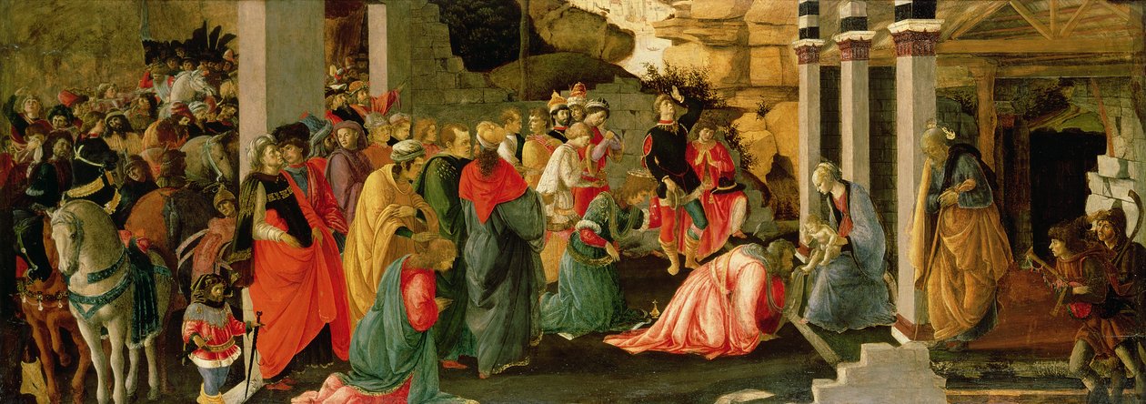 Tilbedelse af Magi, ca. 1470 (tempera på panel) af Sandro Botticelli