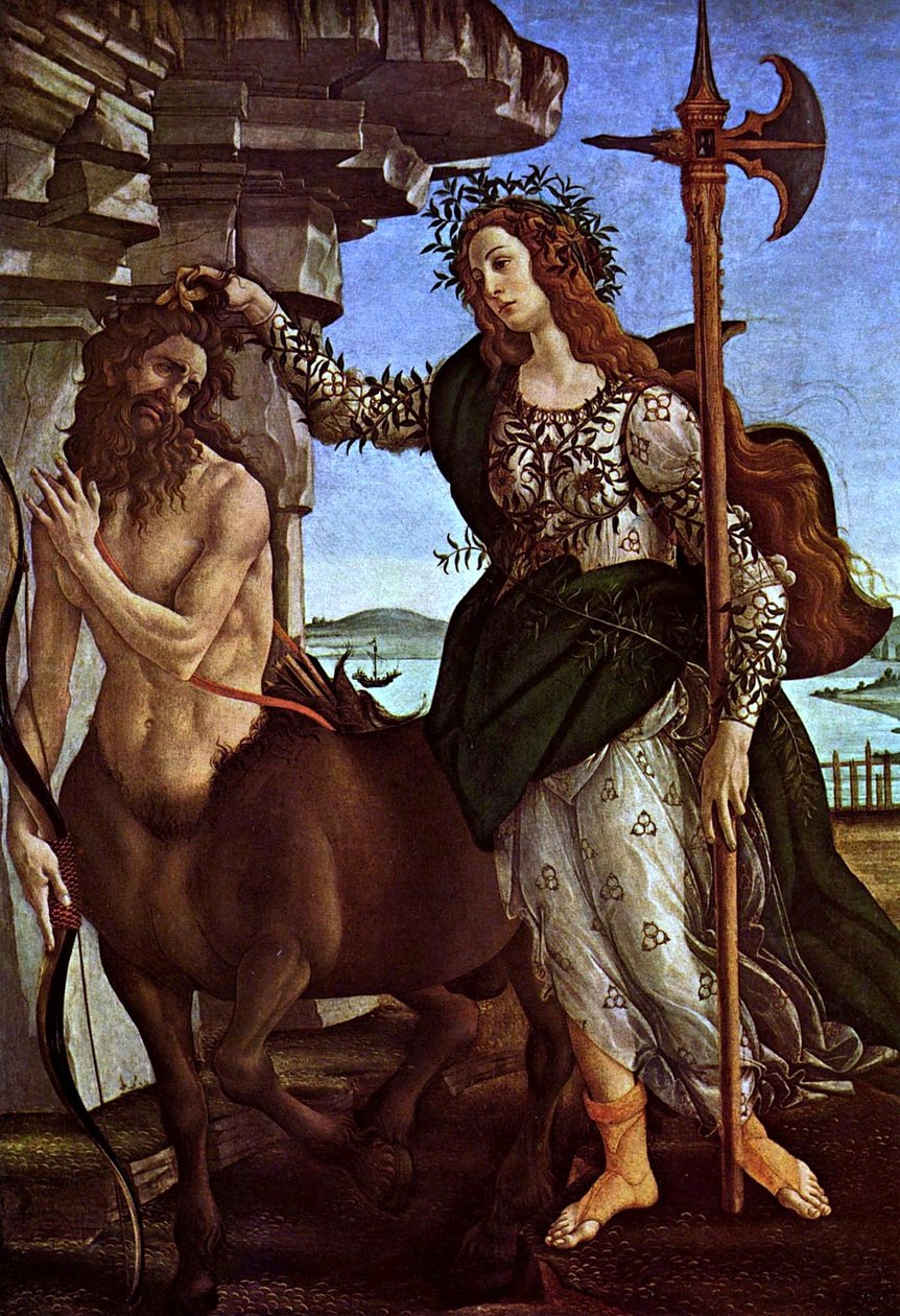 Minerva og kentauren af Sandro Botticelli