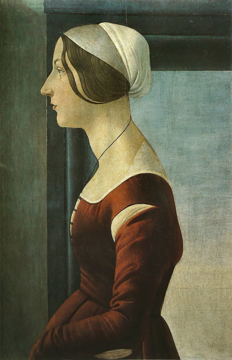 Portræt af en kvinde af Sandro Botticelli