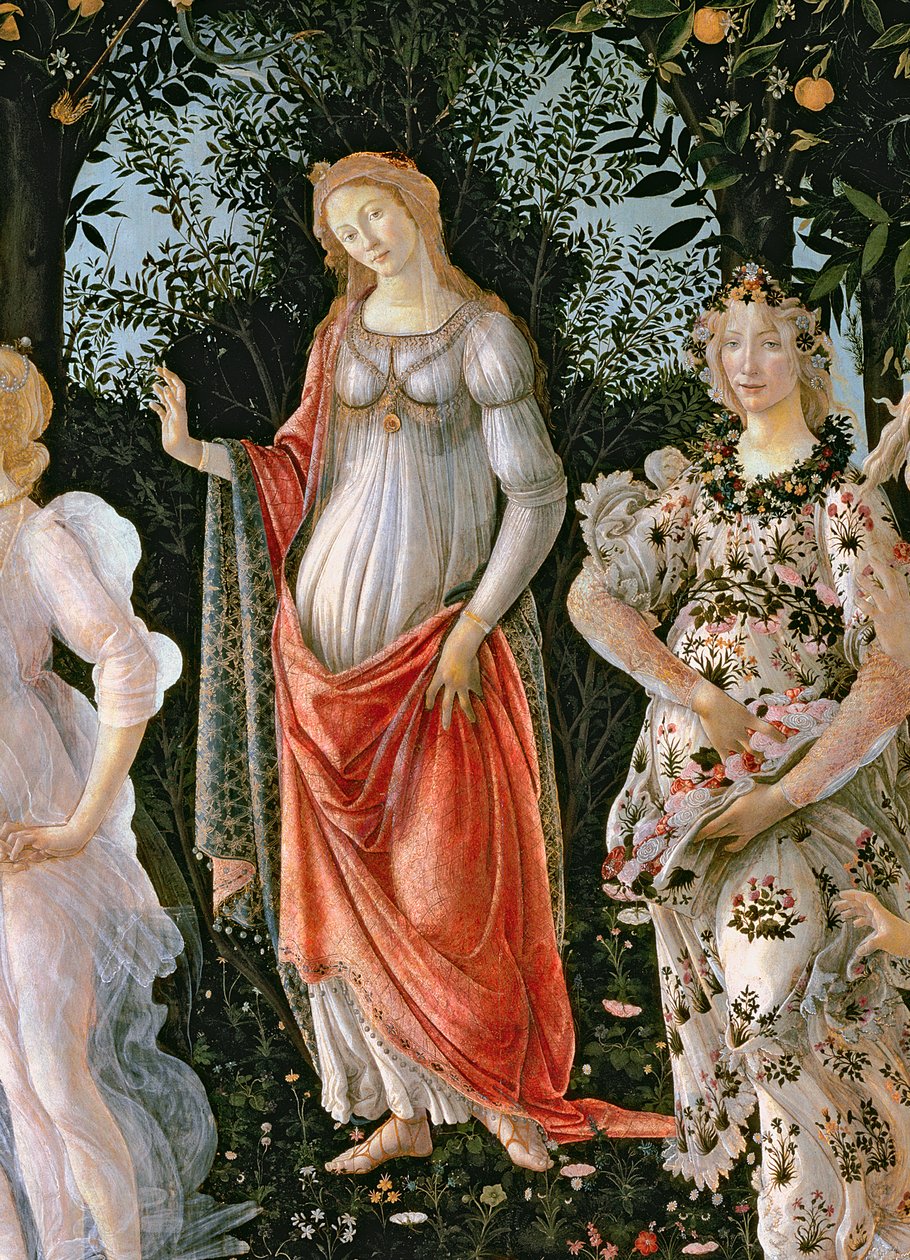 Primavera, ca. 1478, tempera på paneldetalje af 558 af Sandro Botticelli